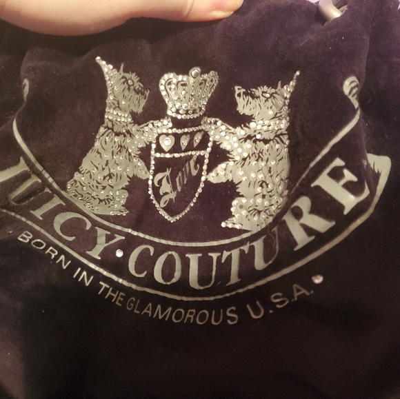 SOLD Juicy Couture black Scottie velour handbag - Picture 7 of 8